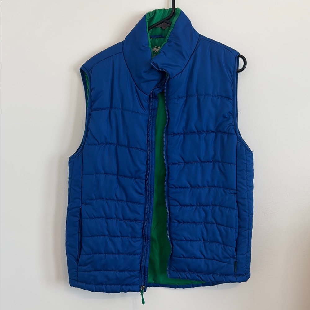 Pacific Trail Blue Puffer Vest with Green Lining
